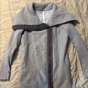 Lululemon Virasana Wrap Blanket Knit Zip Jacket Grey